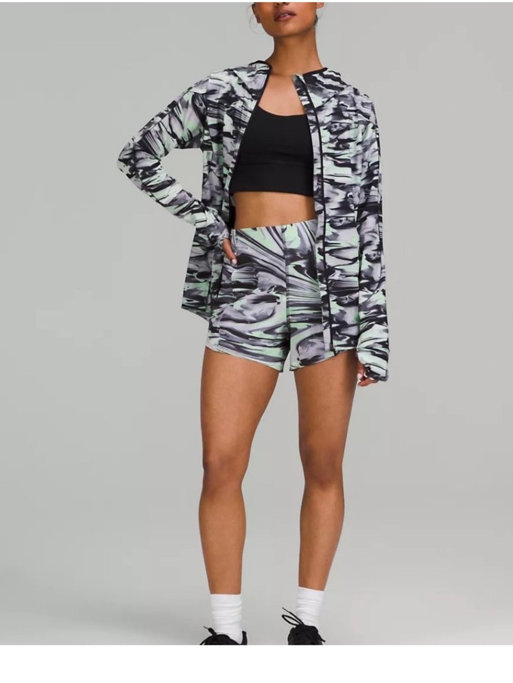 Lululemon Hotty Hot‎ High Rise Short 4" Special Edition Size 10 In Paint Glide - Picture 2 of 13
